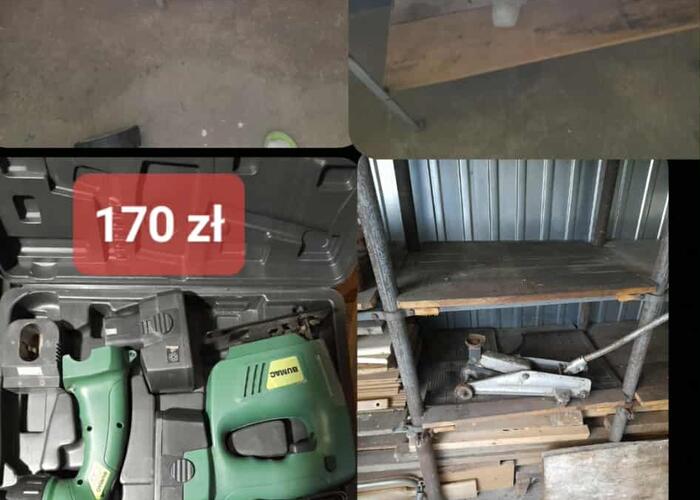 Grajewo ogłoszenia: Podnośnik 70zl,regał warsztatowy 350zl wys150cm,dl83×5,szer66